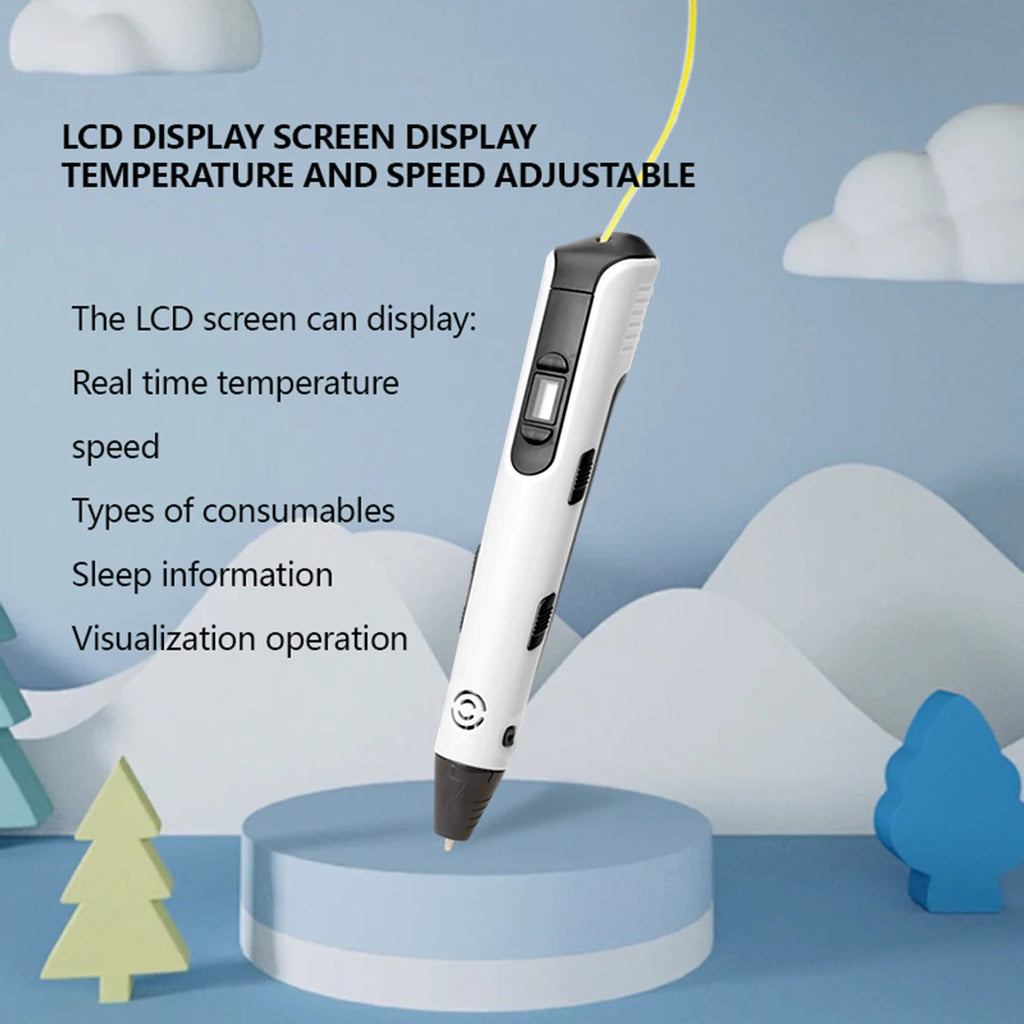 CreativePen 3D Printing Pen – Upgraded with 9M PLA Filament, Kids Birthday Gift