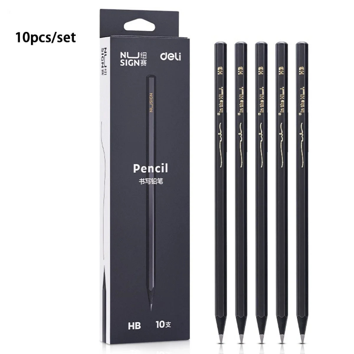ClassicHB 10-Pack 2B/HB Wooden Pencils – Standard Writing & Sketching Pencils