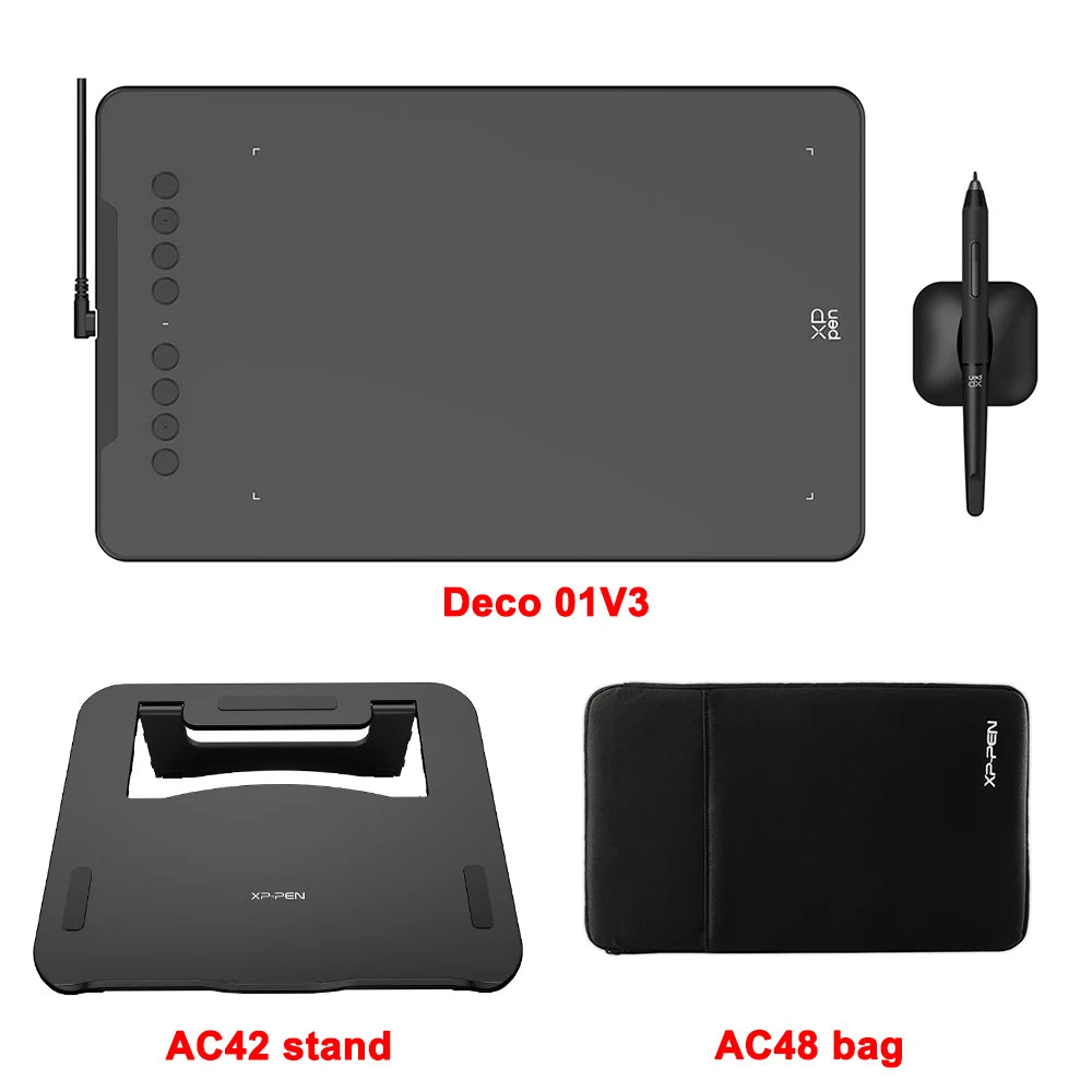 XPPen Deco01 V3 10" Graphics Drawing Tablet – 16384 Pressure Levels