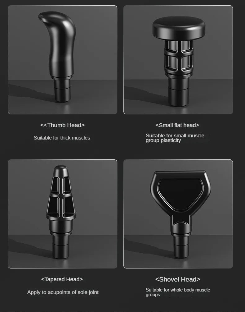 MiniGun USB Electric Massage Gun – Mini Deep Tissue, 8 Heads for Body & Face
