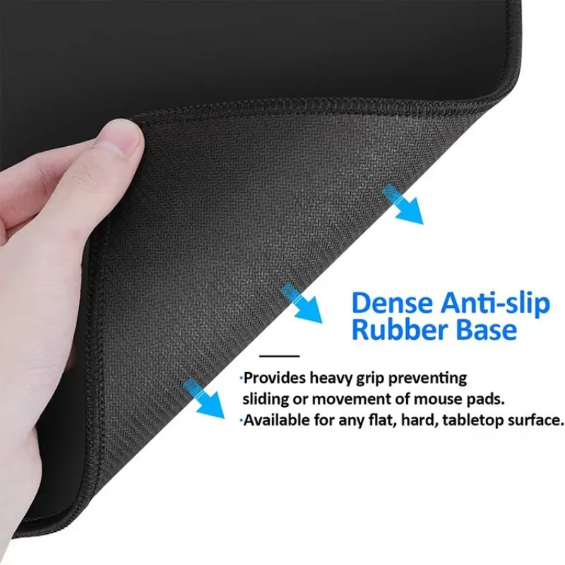 Solid black small mouse pad, desktop pad, computer accessory
