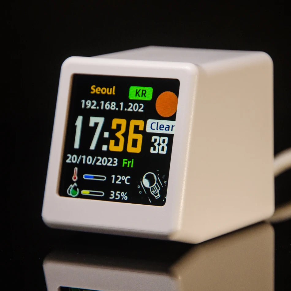 PixelDesk Mini Smart Weather GIF Clock