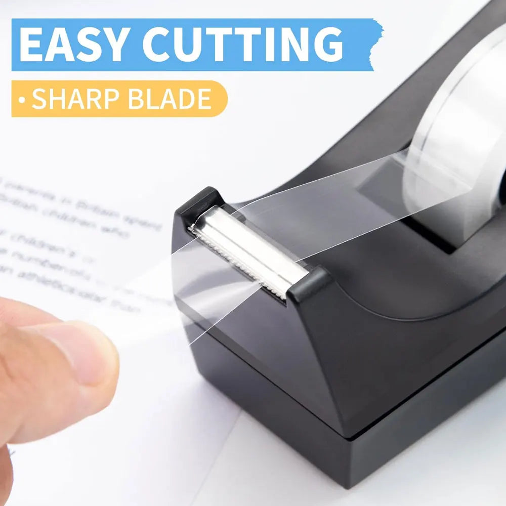 1pc black tape holder, desktop tape holder with non-slip base, suitable for office, home and school (tape not included).