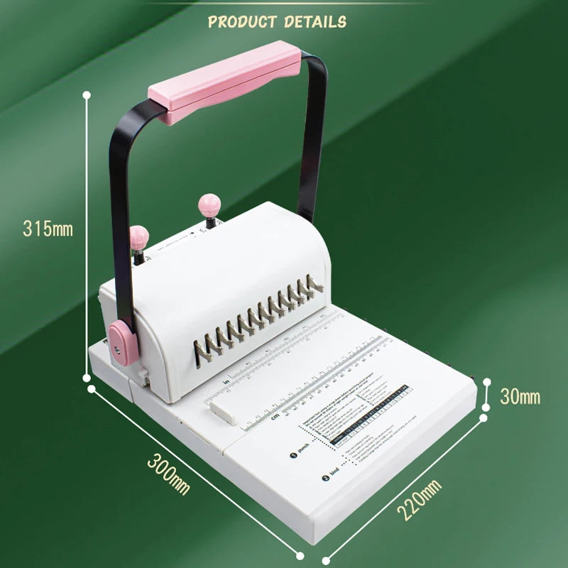 WireBind 2:1 Double Wire Binding Machine – 20-Page Single-Pass Punch