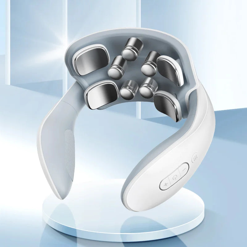 RedLight Smart Neck Massager – Portable Cervical Vibrator with Red Light Therapy