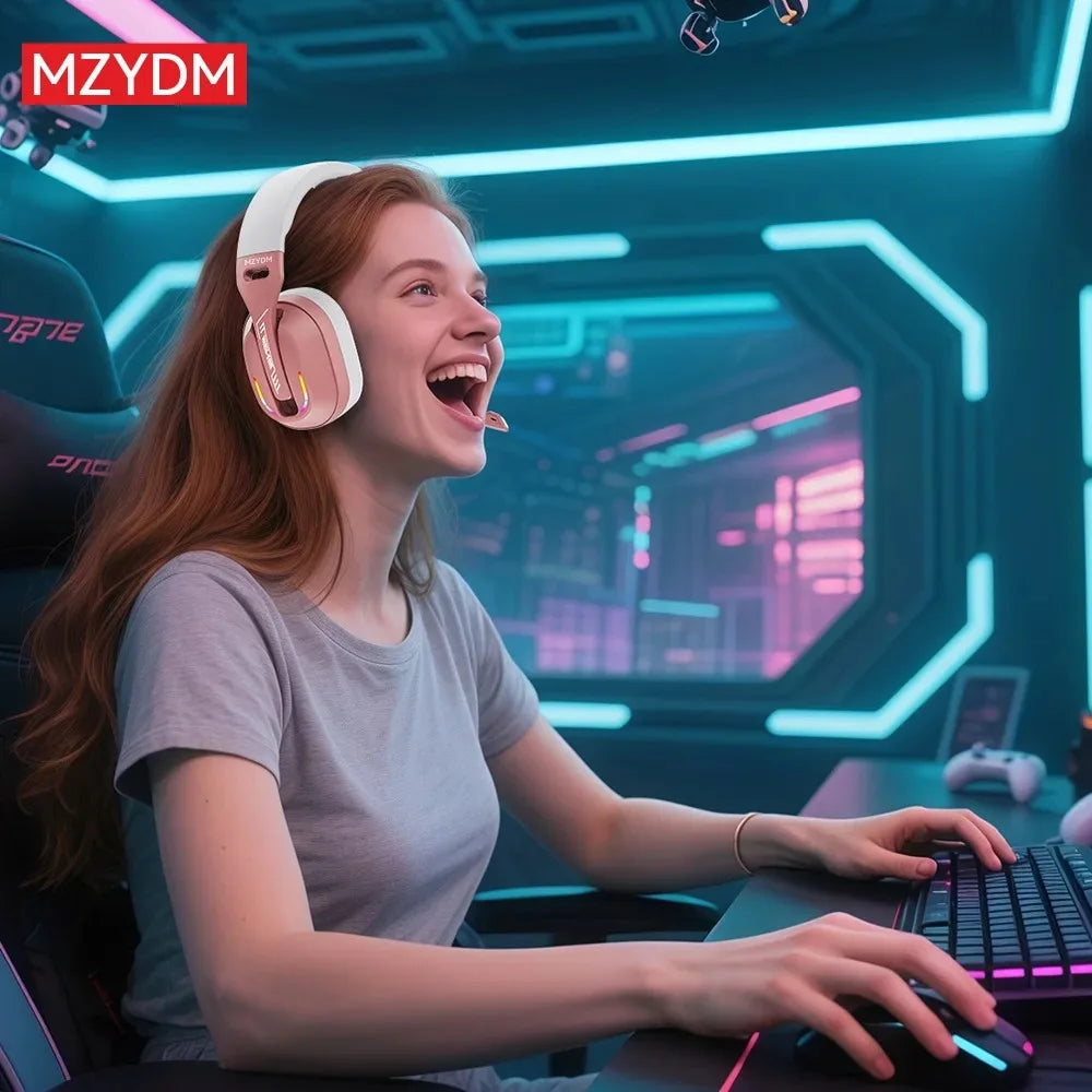 Wireless gaming headphones: 2.4G/ wired/ foldable Bluetooth headphones