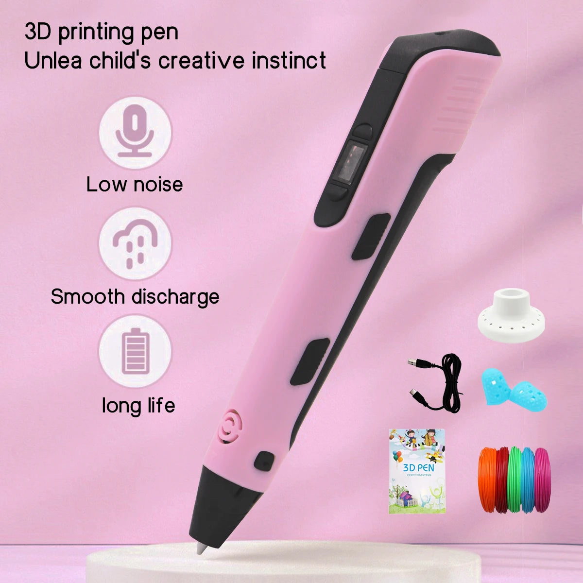 CreativePen 3D Printing Pen – Upgraded with 9M PLA Filament, Kids Birthday Gift