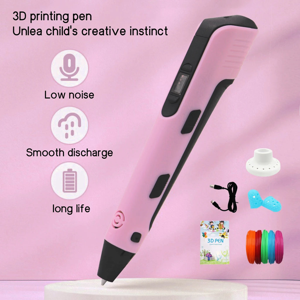 SpacePen Upgraded 3D Printing Pen – 9M PLA Filament, Kids Birthday & New Year Gift