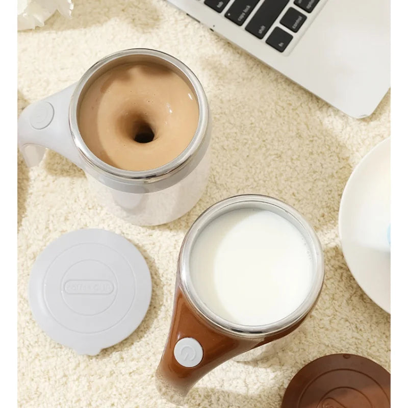 Self-Stirring Coffee Mug – Rechargeable Electric Mixing Cup (No Spoon Needed)