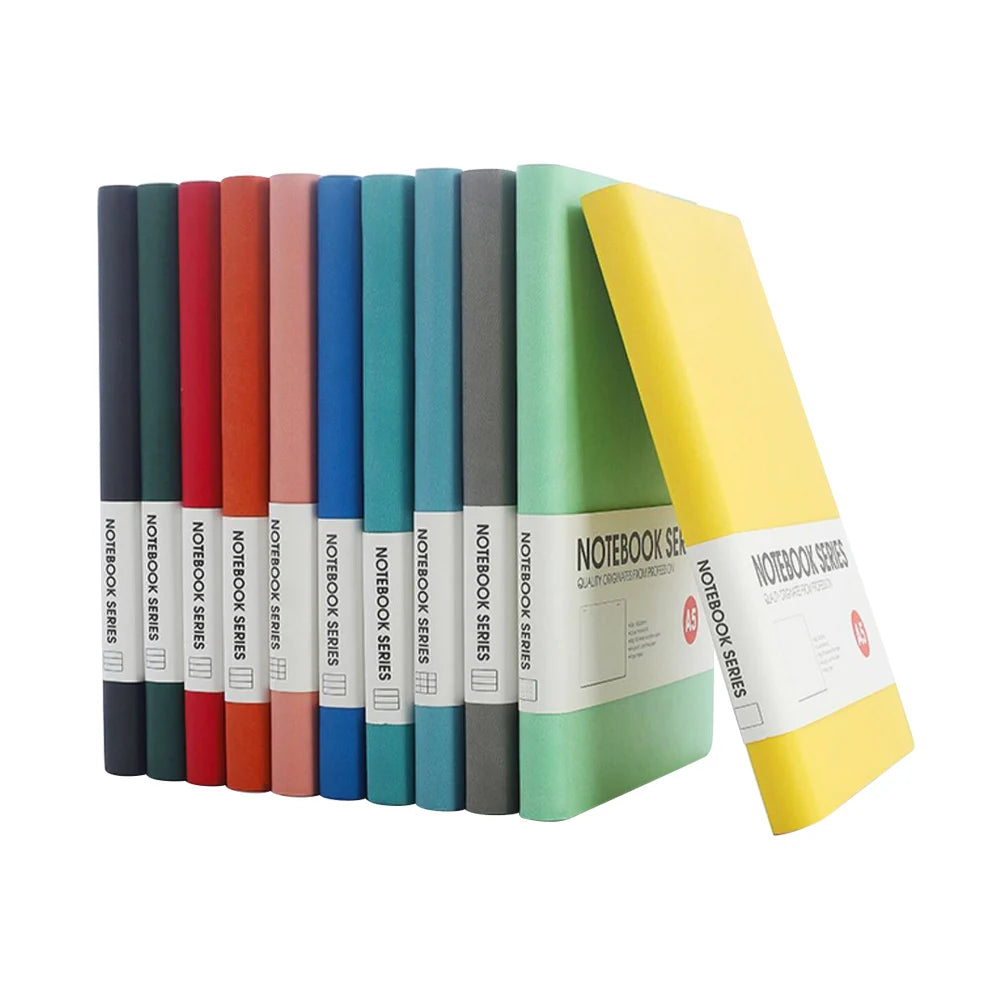 A5/B5 Thickened Notebook,4 Types Inner Pages,132 Sheets/Book,PU Waterproof Cover Diary Agenda Office Student Diary