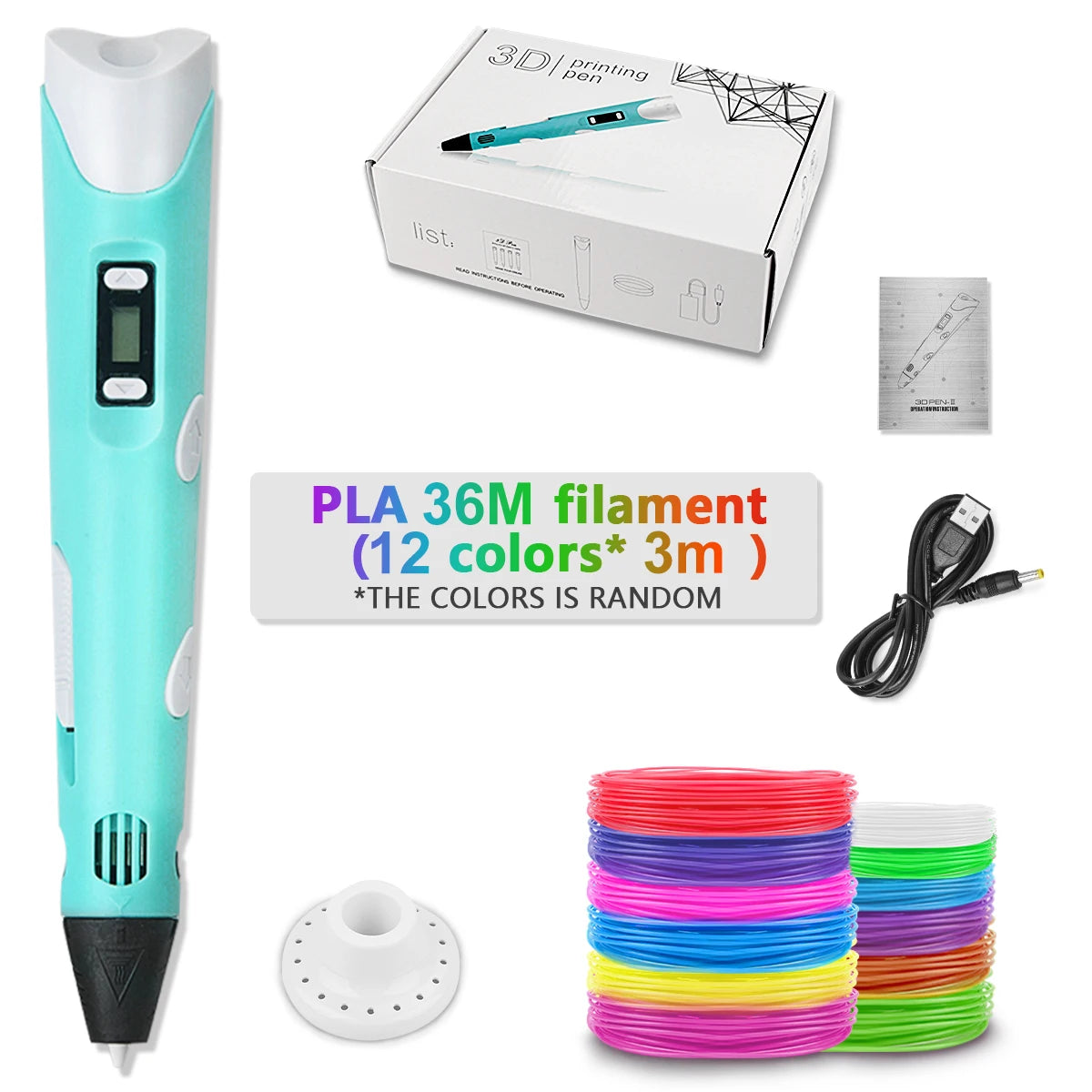 DrawPen 3D Pen for Kids – DIY Drawing Set with PLA Filament, Birthday & Christmas Gift