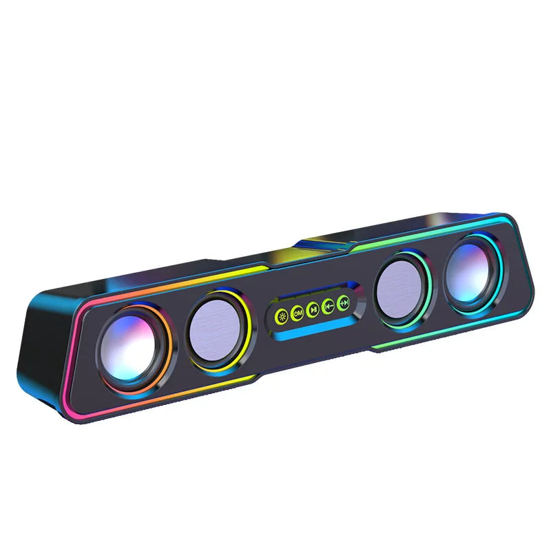Computer Soundbar with Deep Bass High Volume Wired Desktop Speaker for PC Laptop Home Use