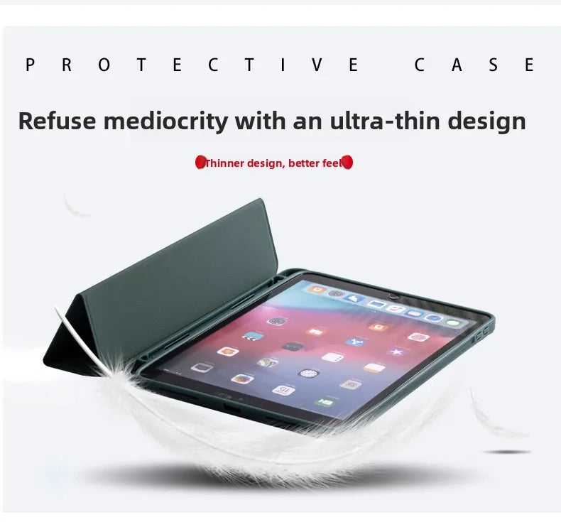iPad Protective Case – Full-Cover Anti-Drop Silicone Shell with Pen Slot (9.7" & 11")