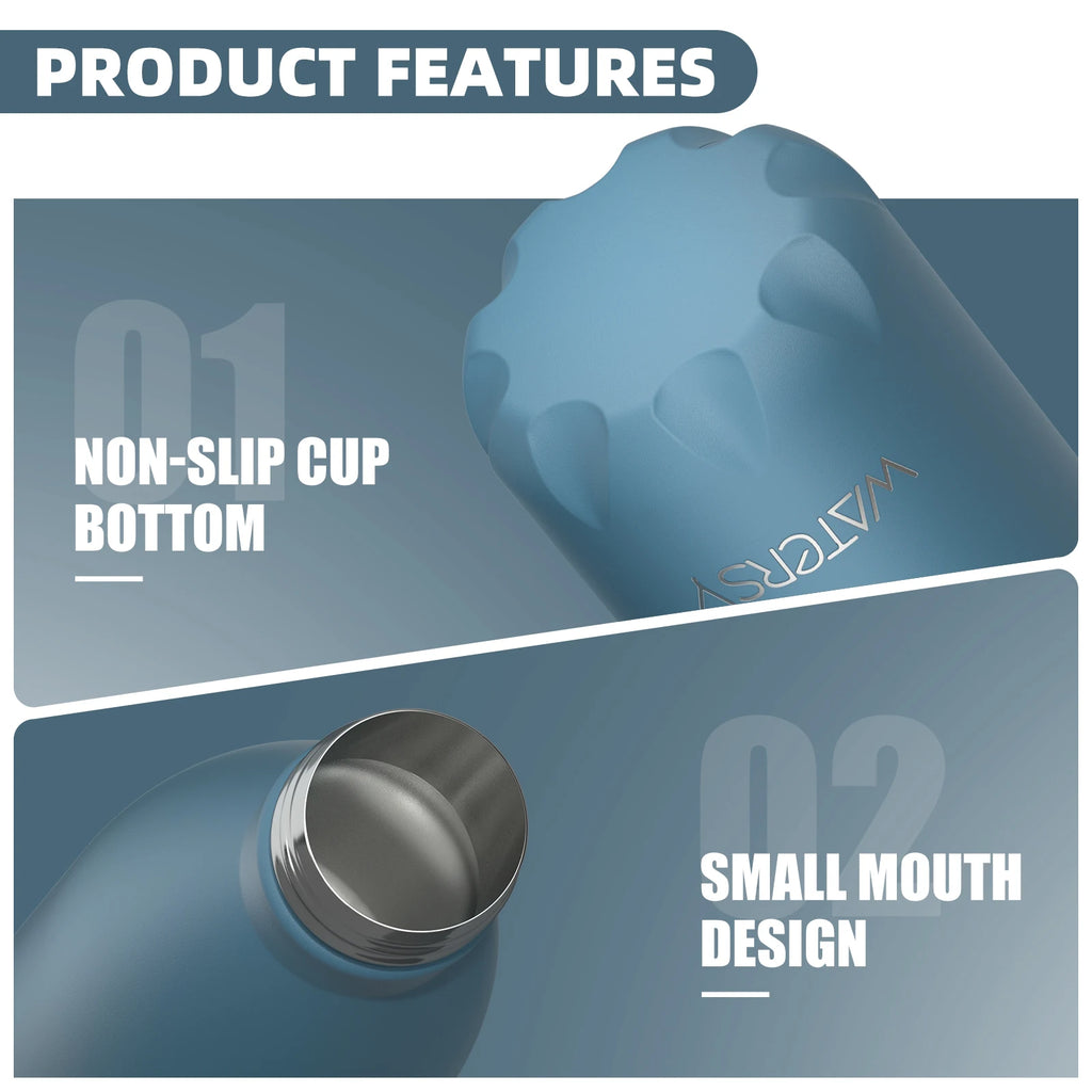 WATERSY 500ml Stainless Steel Vacuum Flask – Insulated Thermos for Coffee & Sport
