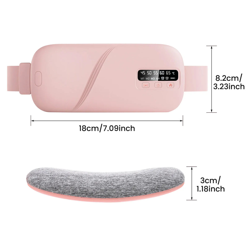 HeatWrap Electric Heating Pad – Menstrual Cramp Massager Belt with Vibration