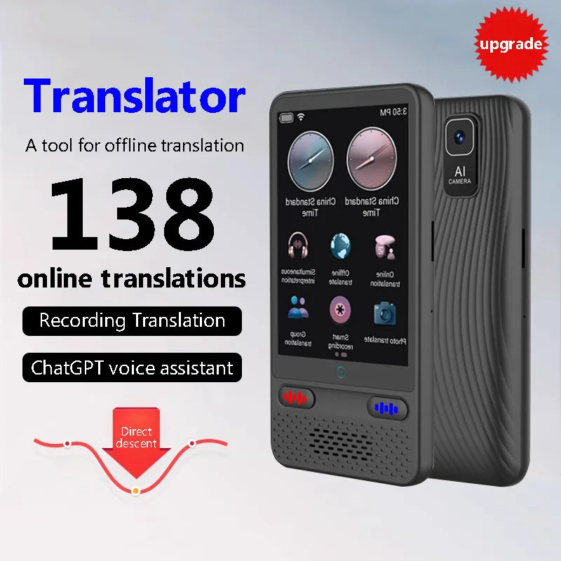 LinguaAI Voice Translator Device – 138 Languages, ChatGPT & Real-Time Two-Way