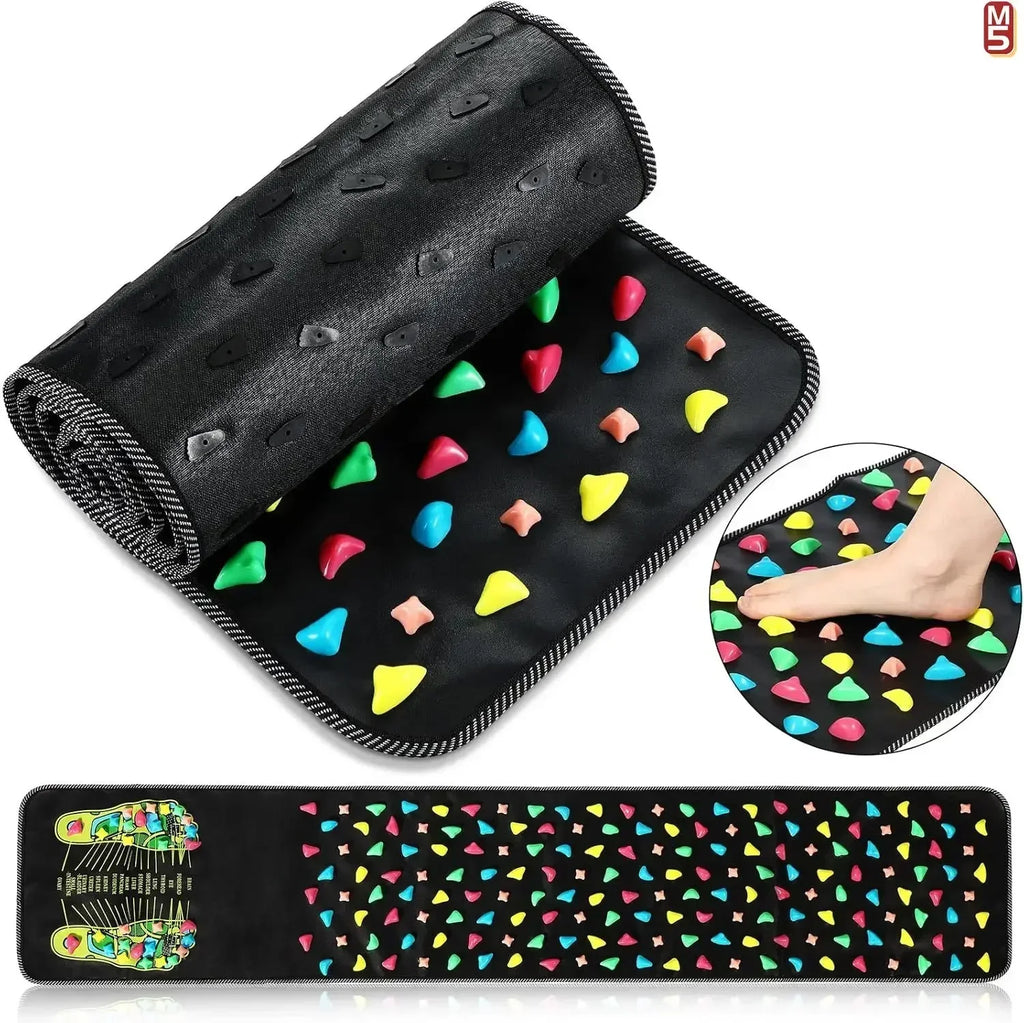 StoneStep Premium Foot Massage Pad – Finger Pressure Plate & Soft Stone Road