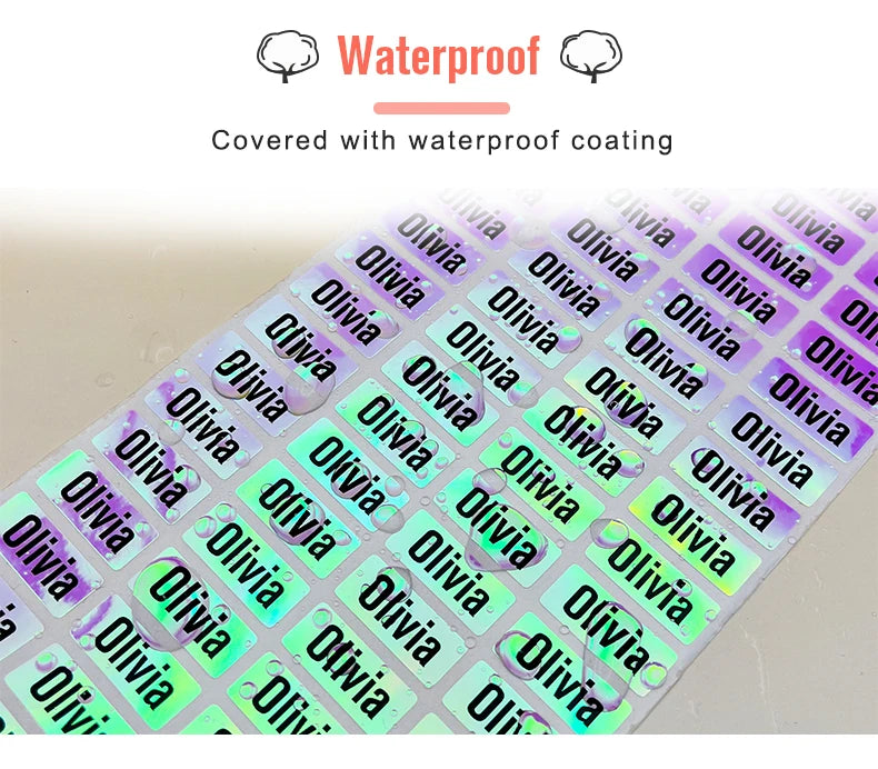 NameTag Kawaii Waterproof Custom Name Label Stickers – Personalised School & Bottle Decals