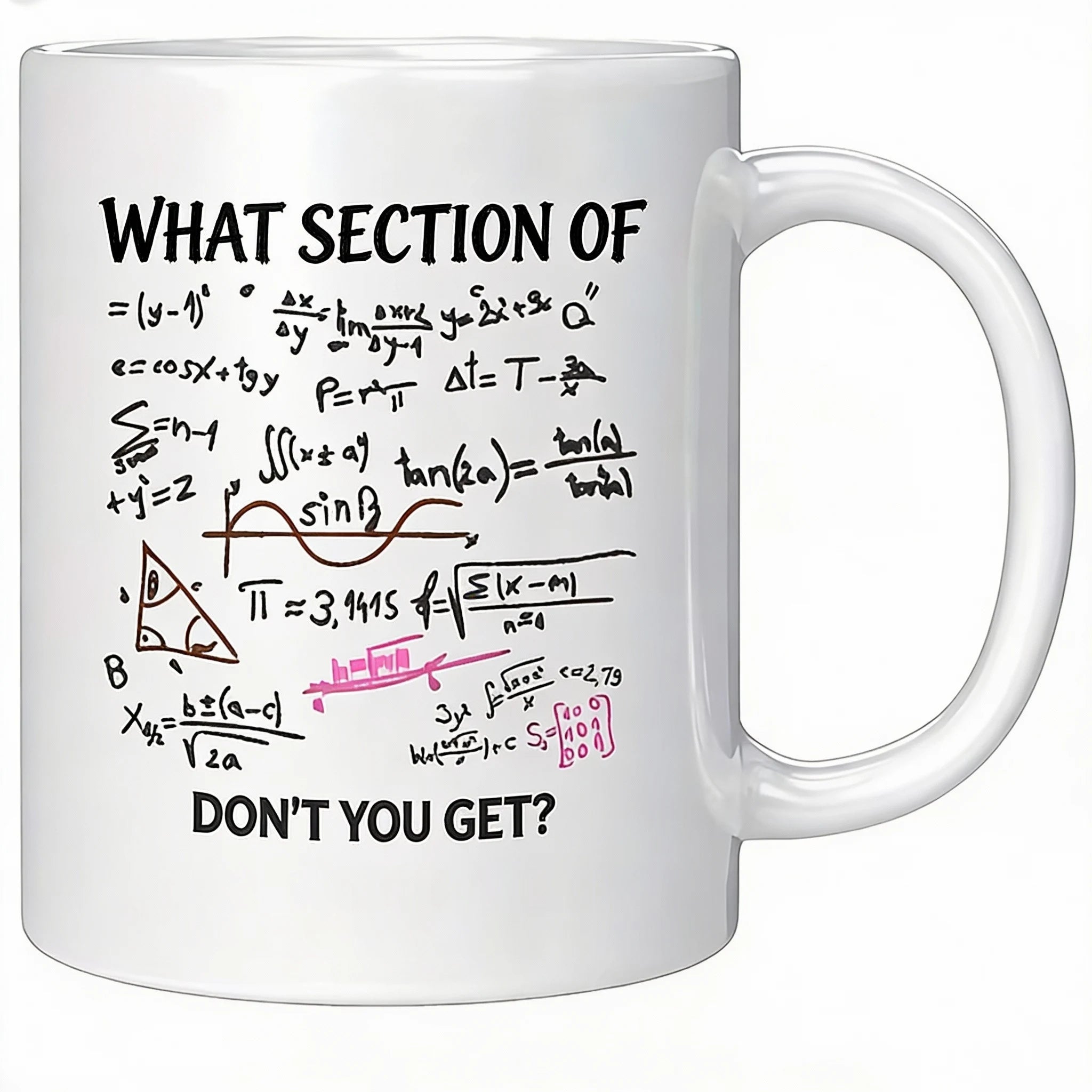 Math Doesn’t Care 😏 | ‘What Part of Math Don’t You Understand?’ Funny Nerd Mug for Students & Teacher