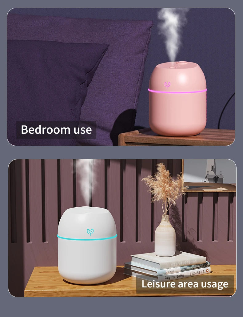 MistMini USB Desktop Air Humidifier – 220ml with Aroma Function