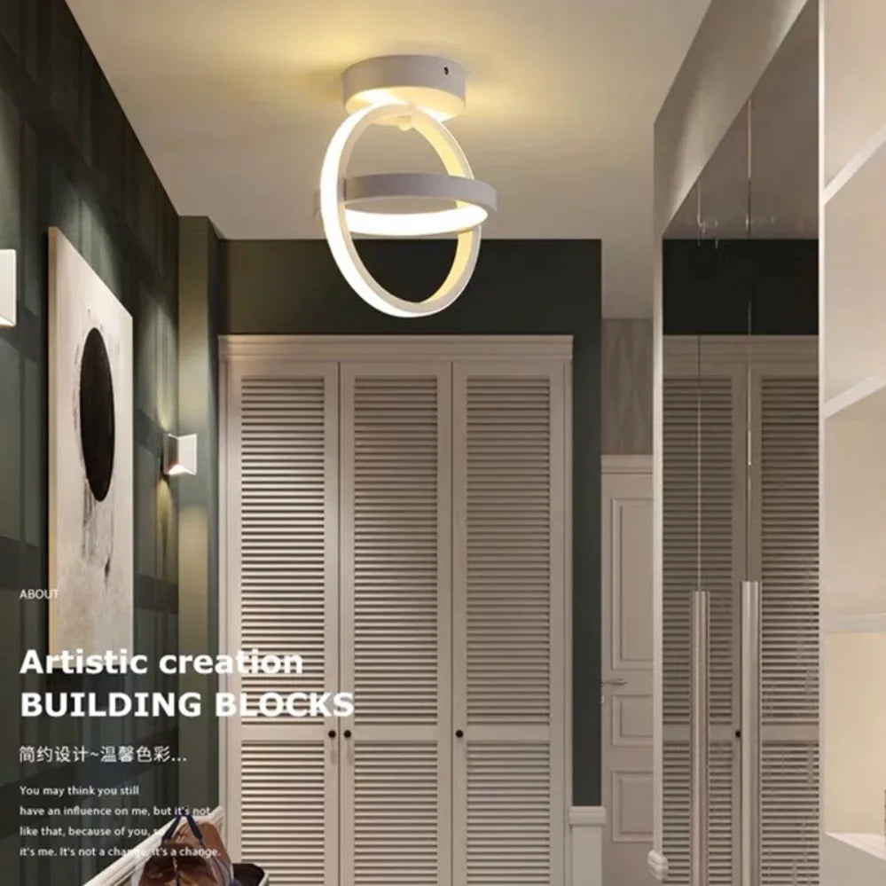 DuoRing LED Ceiling Light – Modern 2-Ring Design for Hallway, Balcony & Office