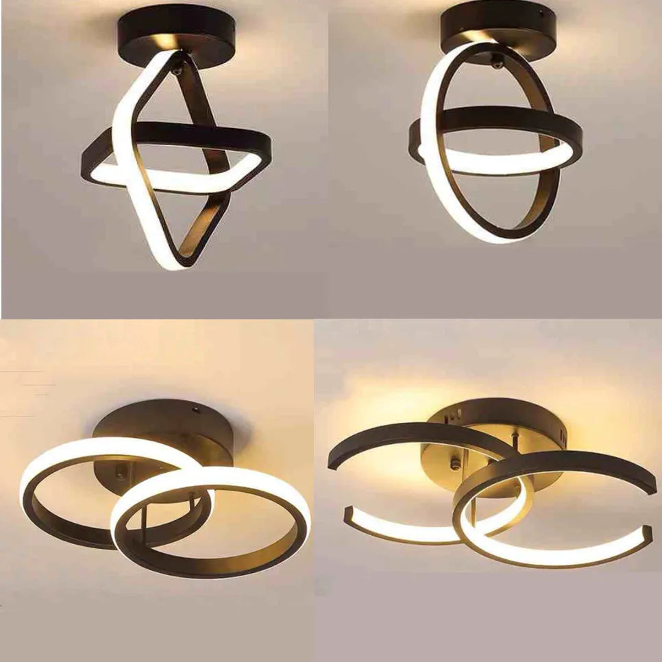 DuoRing LED Ceiling Light – Modern 2-Ring Design for Hallway, Balcony & Office