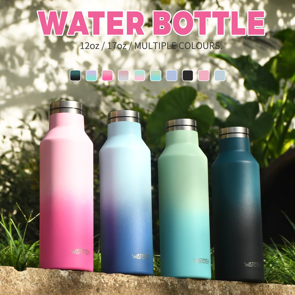 WATERSY Stainless Steel Thermal Cup – 350ml / 500ml, Vacuum Flask for Coffee & Sport