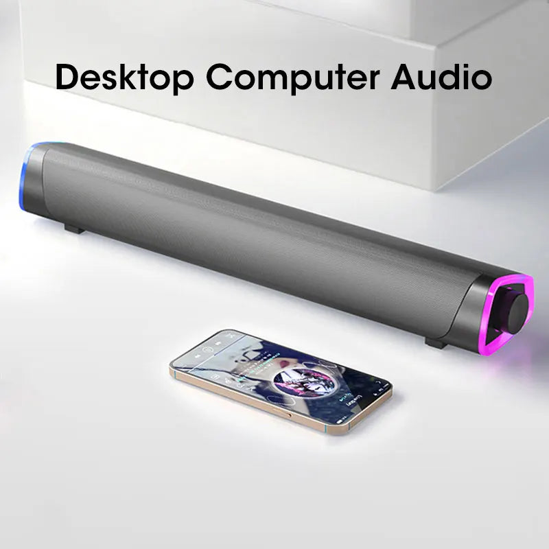 SoundBar 4D Pro – Wireless Bluetooth Speaker with Subwoofer Bass for PC & Laptop