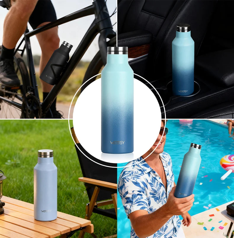WATERSY Stainless Steel Thermal Cup – 350ml / 500ml, Vacuum Flask for Coffee & Sport