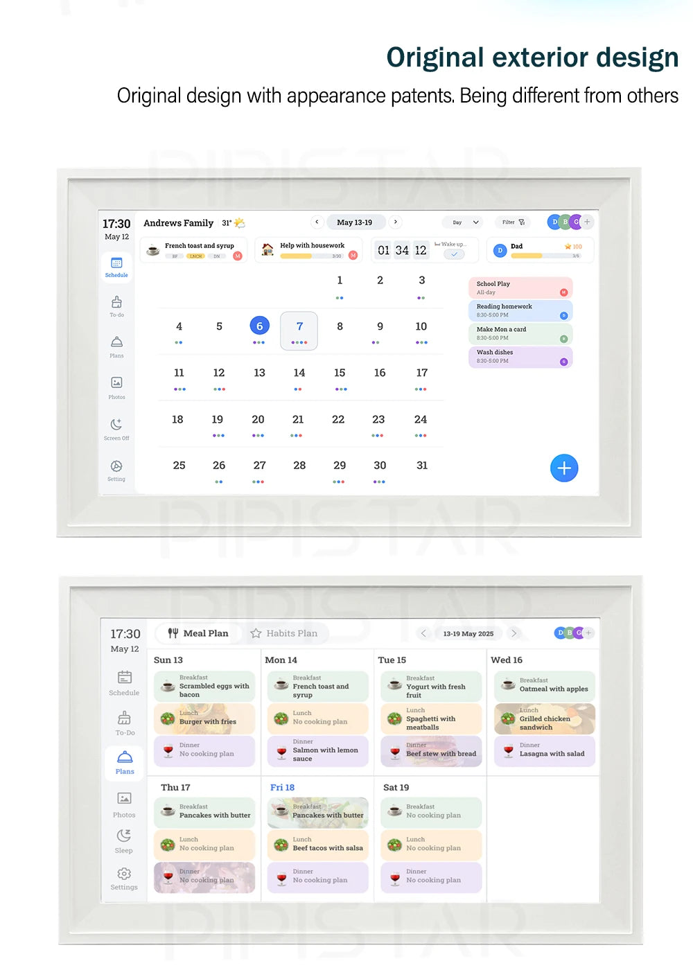 FamilyBoard 15.6" WiFi Smart Digital Calendar & Chore Chart – HD Touchscreen Family Planner