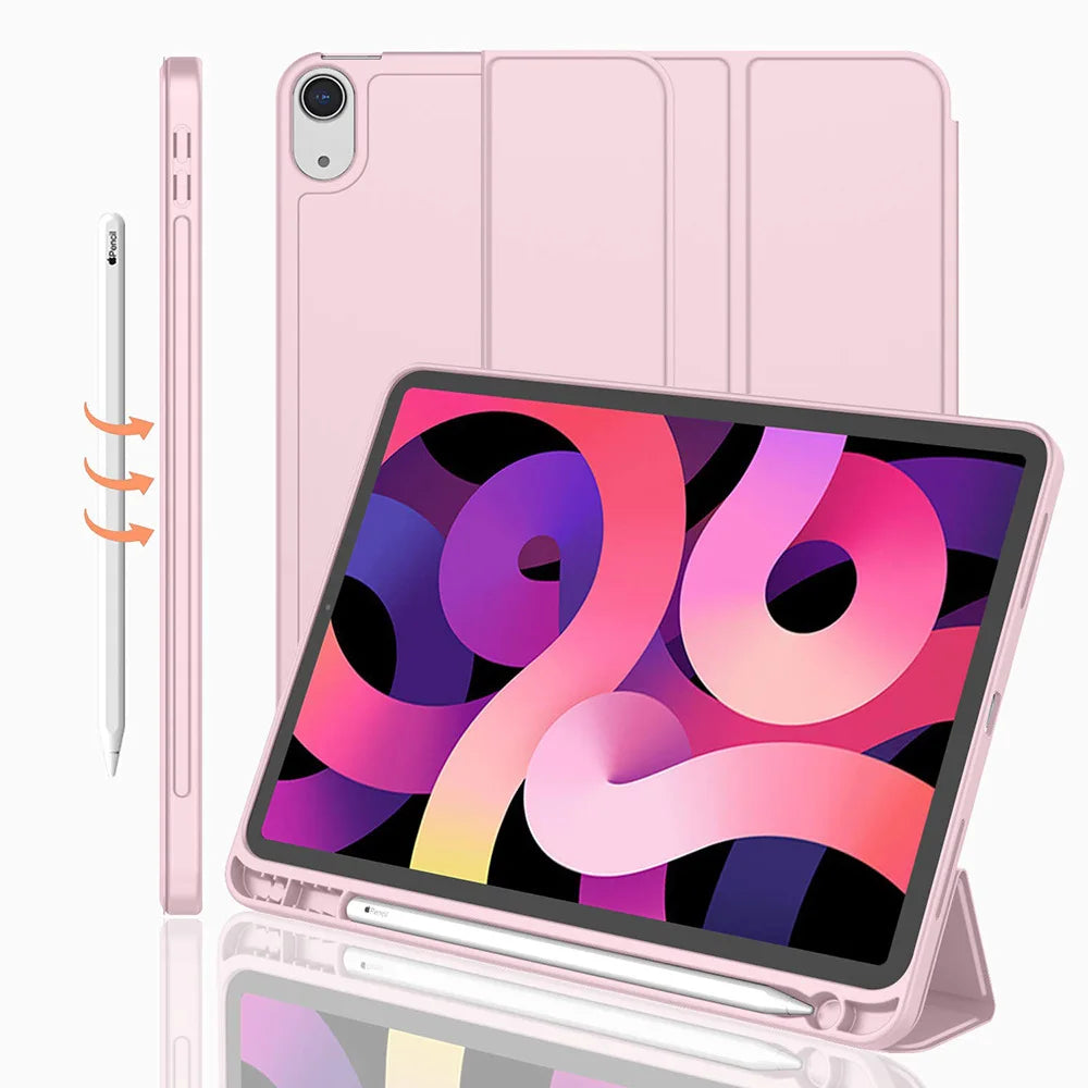 iPad Protective Case – Full-Cover Anti-Drop Silicone Shell with Pen Slot (9.7" & 11")