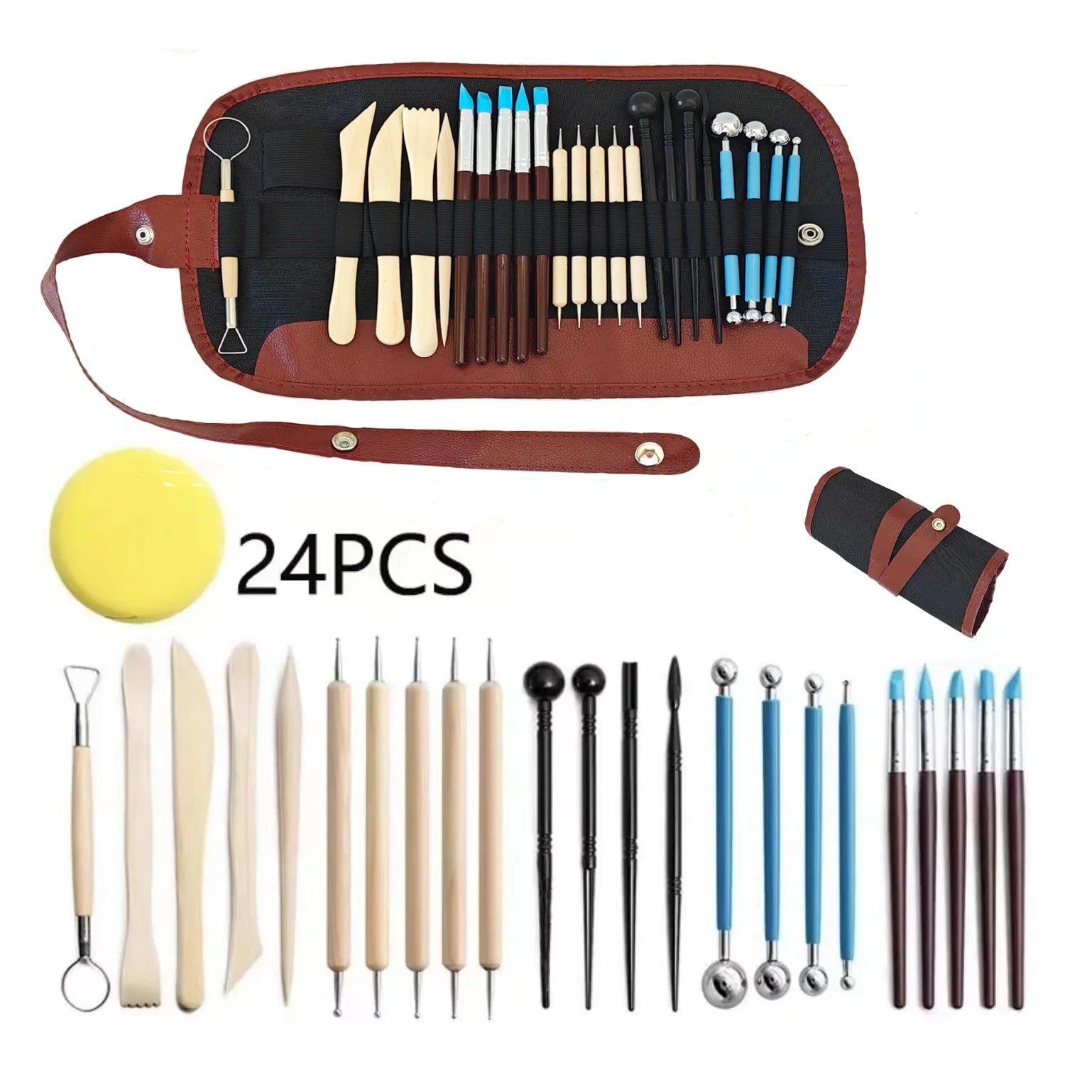 ClayKit Pottery & Clay Sculpting Tools Set – 5 to 61 Pieces with Carry Case