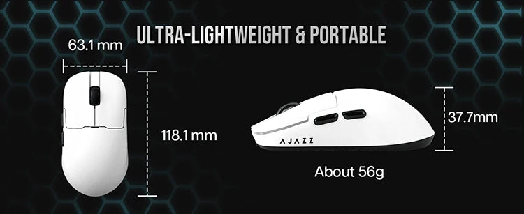 AJAZZ AJ159 APEX Wireless Gaming Mouse – PAW3950, RGB & Magnetic Charging