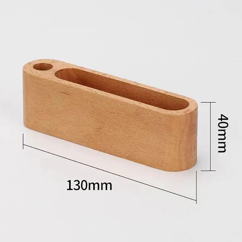 Business Card Holder Wooden Organizer Office Desk Name Card Display Stand With Pen Slot Memo Pad Cards Stand Card Holder Storage