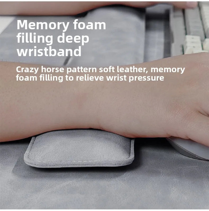DeskCloud Pro 3-Piece – Waterproof PU Desk Mat + Mouse Pad + Wrist Rest Set
