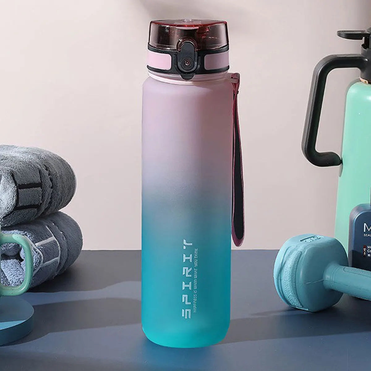 GradientSip Water Bottle – 600ml / 750ml / 1000ml, Outdoor & Gym