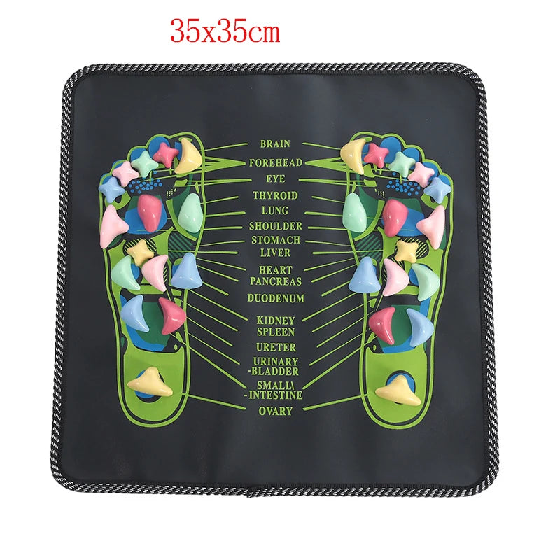StoneStep Premium Foot Massage Pad – Finger Pressure Plate & Soft Stone Road