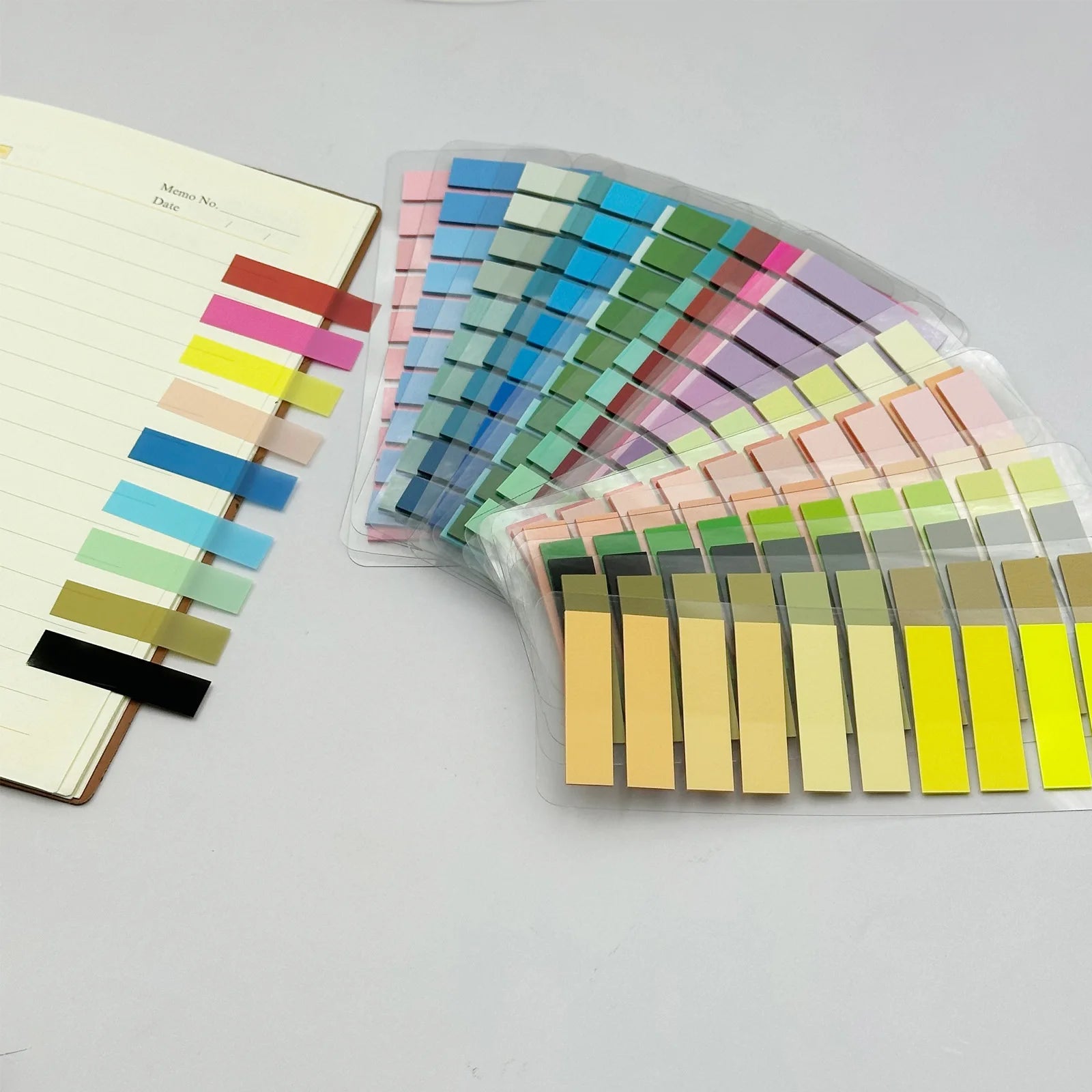 ColorTab 200-Pack Fluorescent Index Tabs & Sticky Flags – Transparent Page Markers