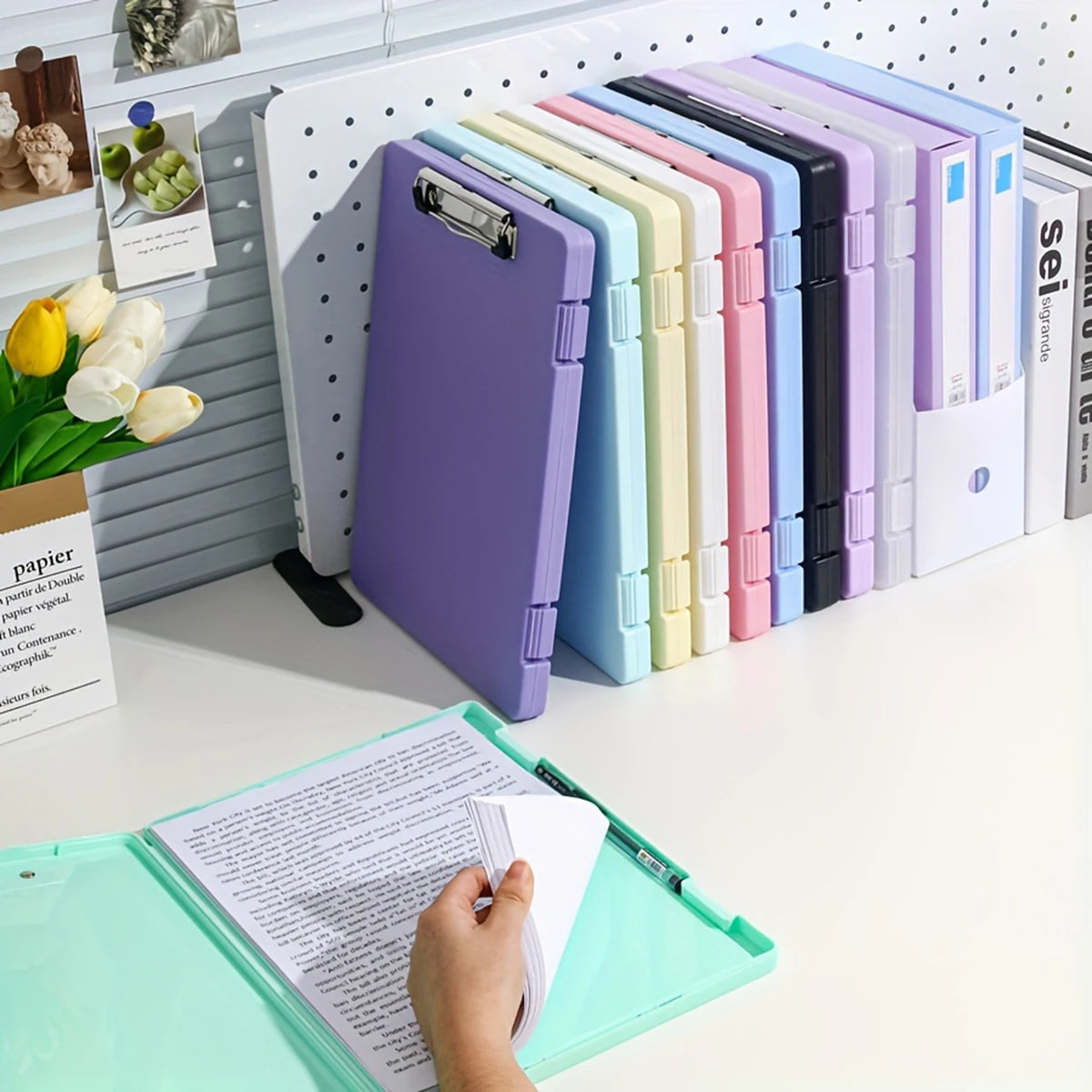 DocBox 2-in-1 A4 Writing Board & Document Storage Box – Portable Office Organiser