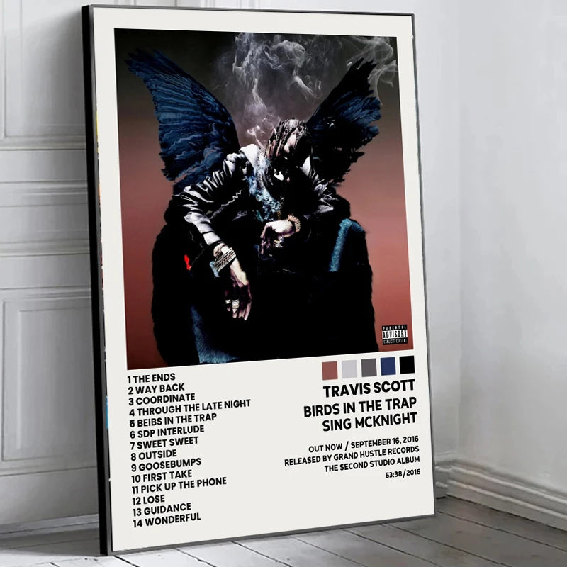 Music Album Covers Postert-travis Rapper S-scott Hiphop Singer Album Covers Canvas Painting Wall Art Picture Poster Room Decor
