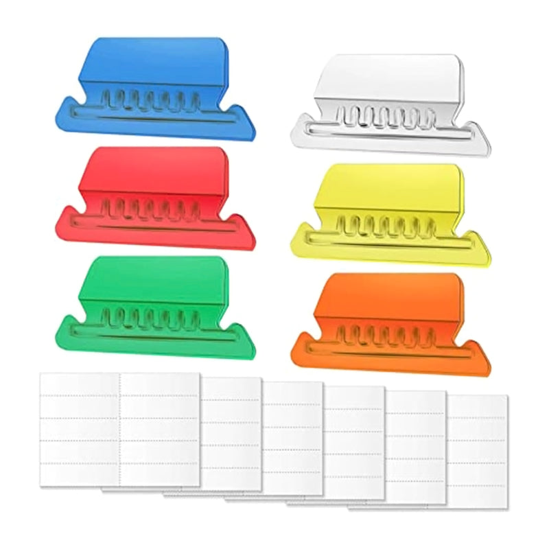 ClearTab 10-Pack Coloured Hanging Folder Tabs with Inserts – 2 Inch Plastic