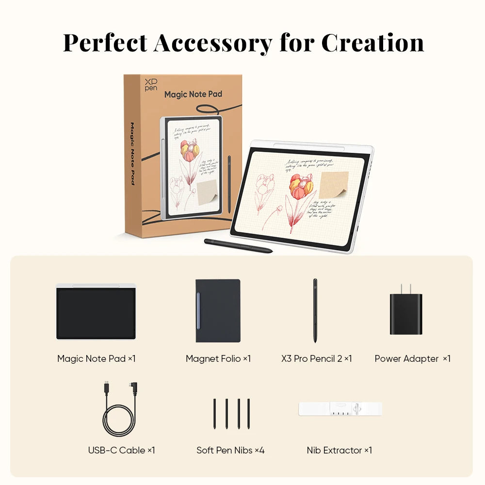 XPPen Magic Note Pad – Android 14 Graphic Tablet, E-Ink & E-Book Reader