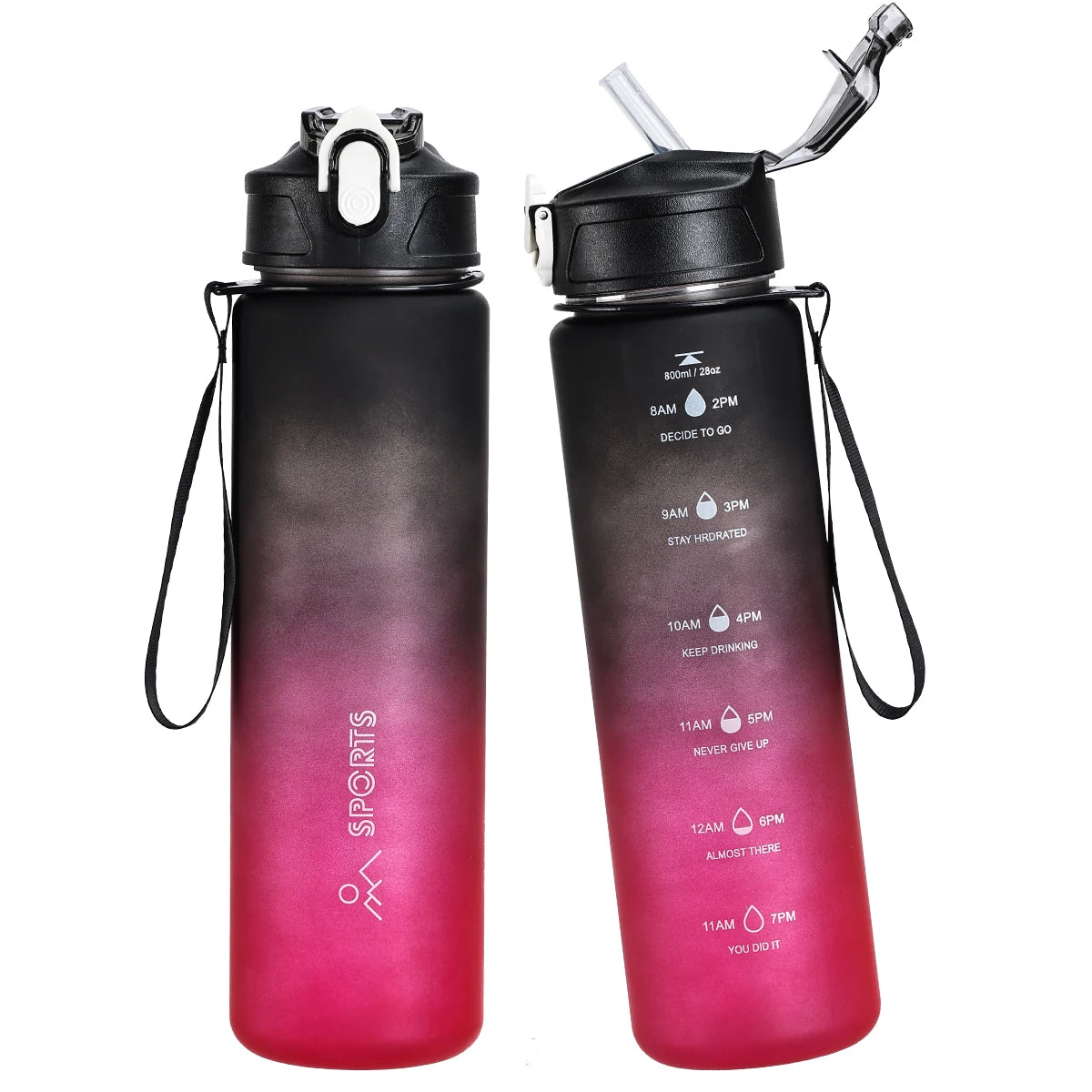 TrailSip 800ml Sports Water Bottle with Straw – Outdoor, Fitness & Cycling