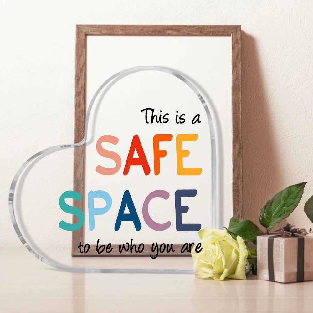 Acrylic Mental Health & Psychology Inspirational Plaque - Ideal For Office Decor, Counselor And Social Worker Motivation Sign