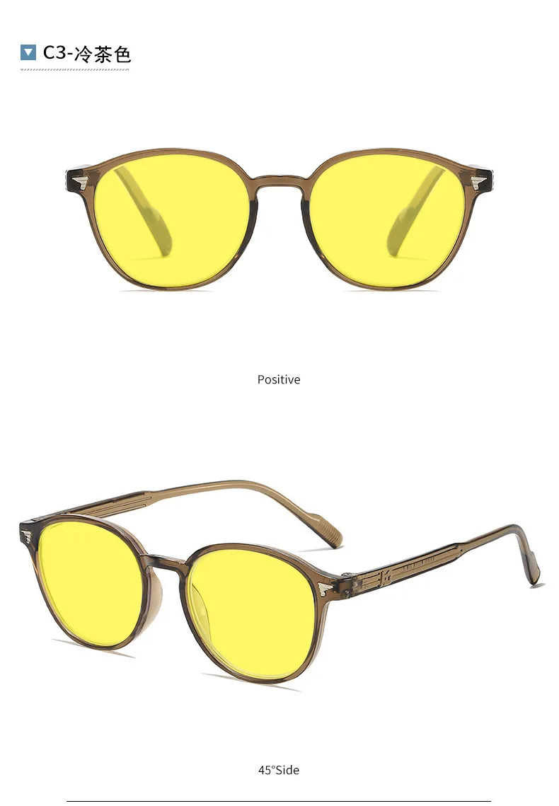 Yellow Blue Light Gaming Glasses – Night Vision Anti-Glare Computer Eyewear for Eye Strain Relief