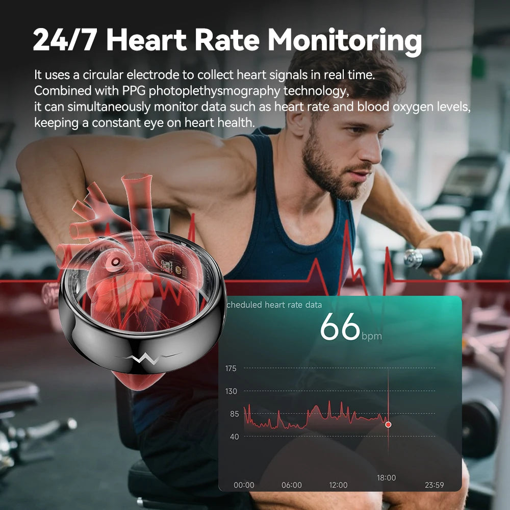 NOYAFA Smart Ring – Heart Rate, Blood Oxygen & Multi-Sport Health Monitor