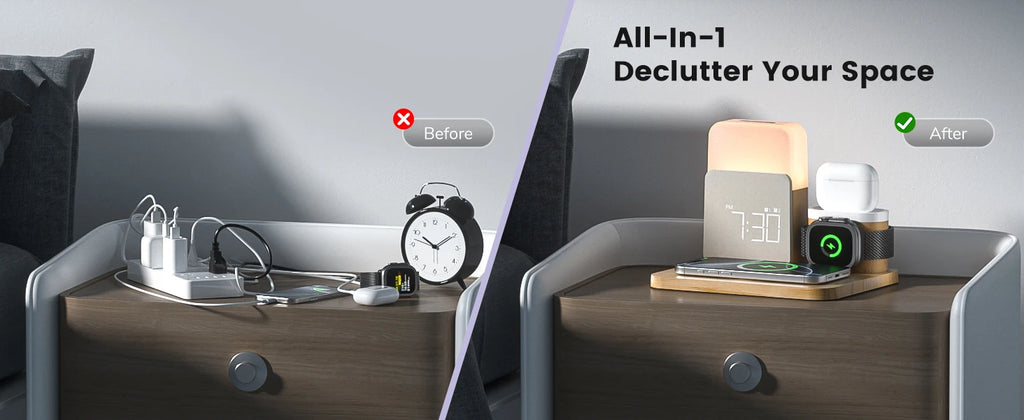 MagClock 7-in-1 MagSafe Alarm Clock – Wireless Charging for iPhone, Watch & AirPods