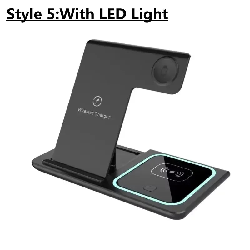 FoldCharge Foldable Fast Wireless Charging Station – iPhone 16/15/14, Apple Watch & AirPods