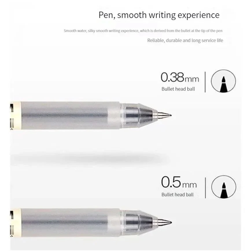 MUJI-Style Gel Pen Set – 3-Pack, 0.38mm / 0.5mm Fine Tip Japanese Stationery