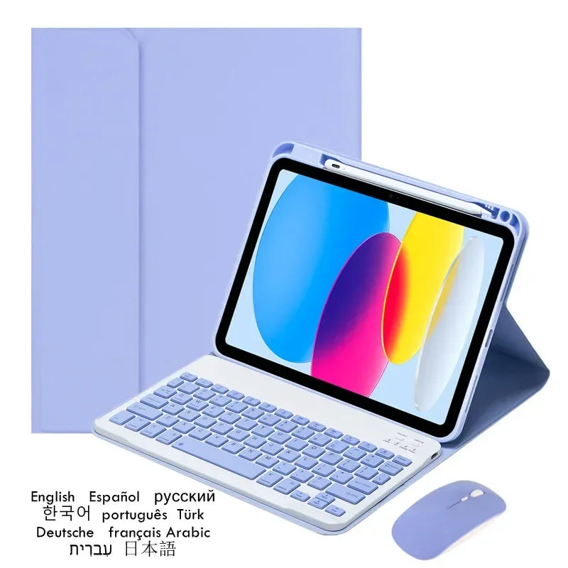 Bluetooth Keyboard Case for iPad – Detachable Leather Cover with Pencil Holder (Multiple Models)